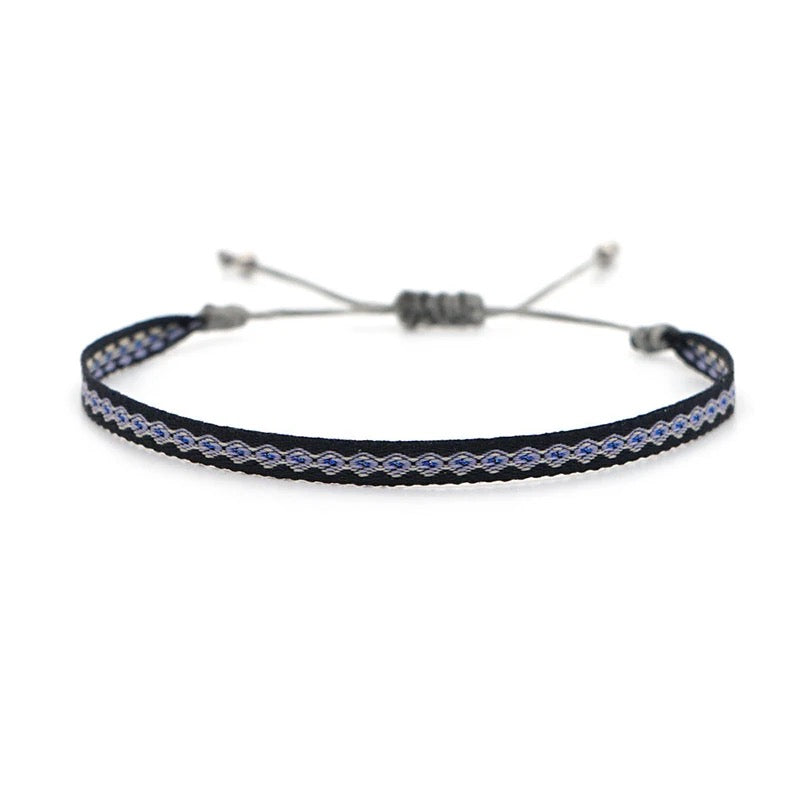 Handgemachte Purano Armbänd (Schwarz/Blau)