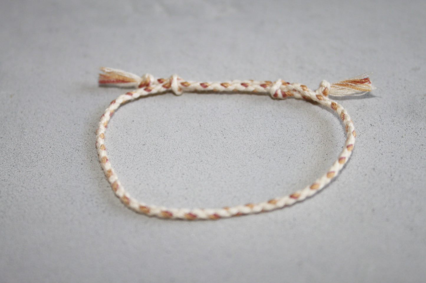 Pranayama Baumwolle Armband (Weiß/Gold)