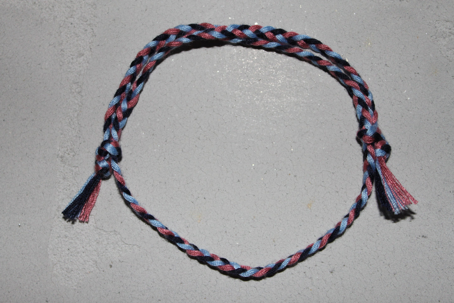 Pranayama Baumwolle Armband (Blau/Weiß/Hellblau/Rosa)