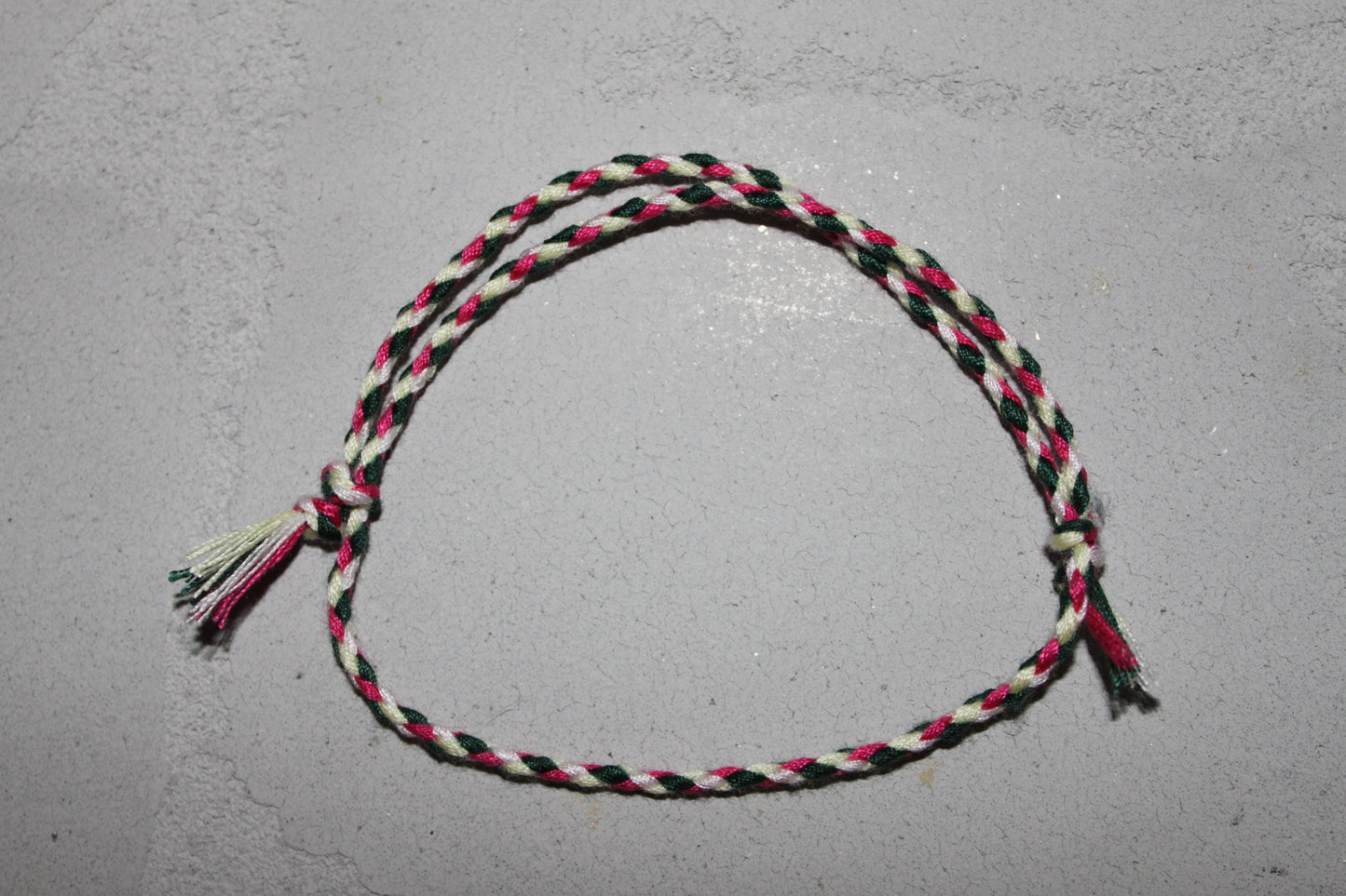 Pranayama Baumwolle Armband (Grün/Weiß/Rosa/Hellgrün)