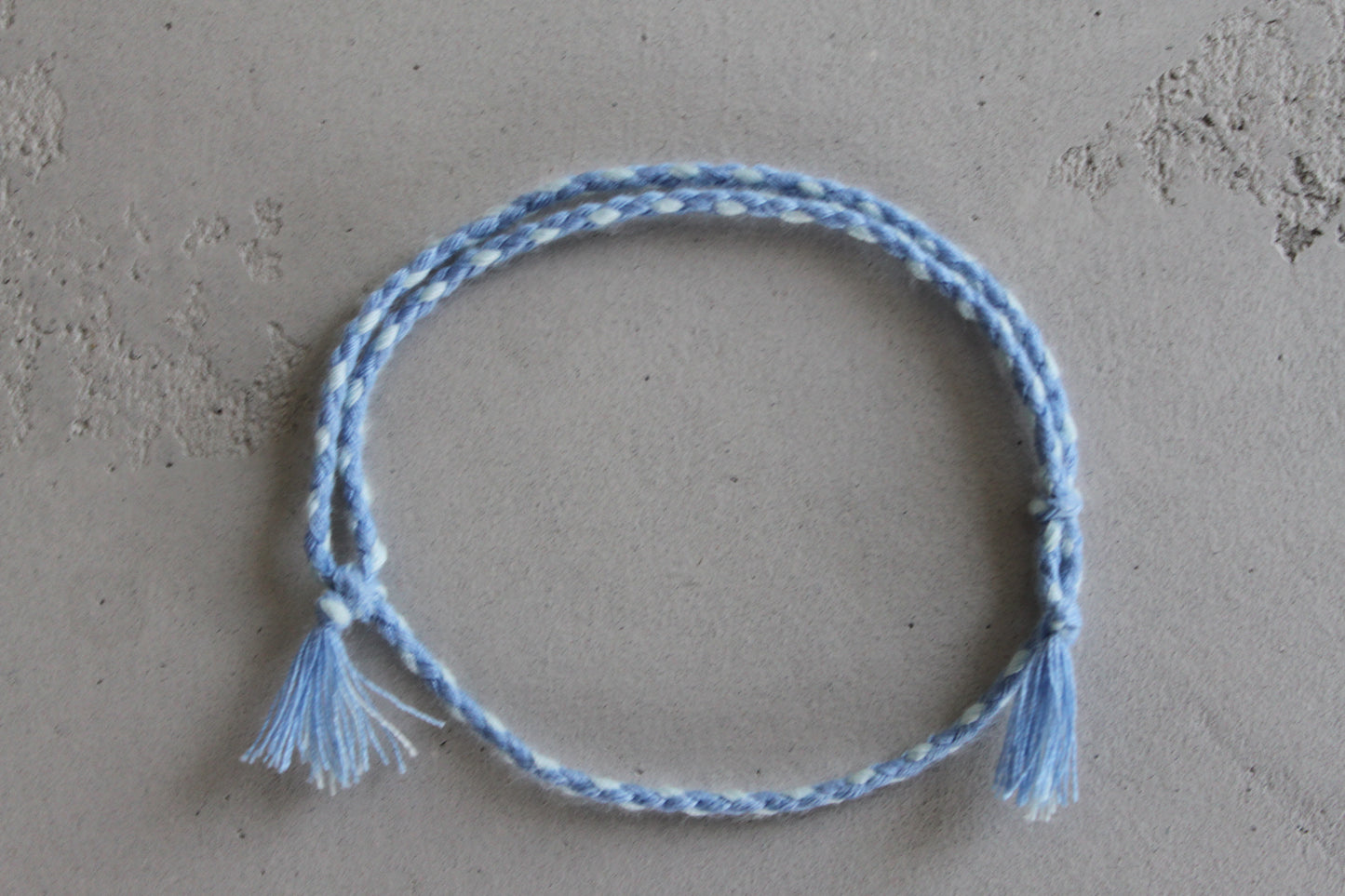Pranayama Baumwolle Armband (Weiß/Blau)