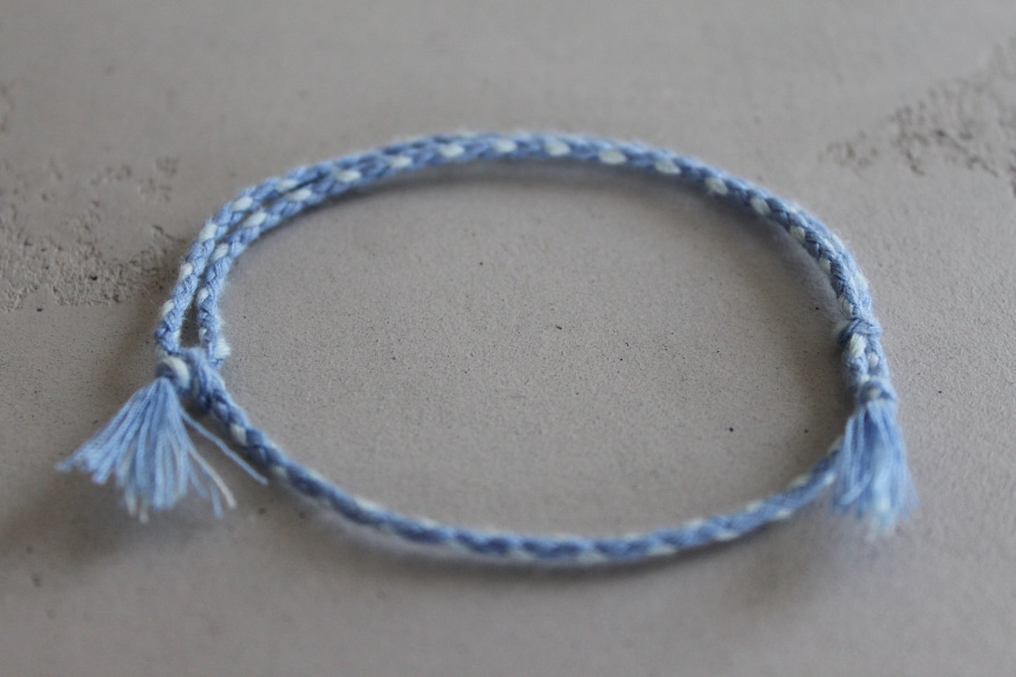Pranayama Baumwolle Armband (Weiß/Blau)