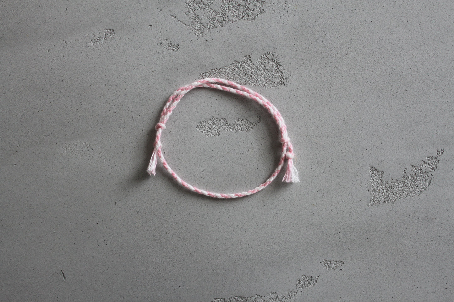 Pranayama Baumwolle Armband (Weiß/Rosa)