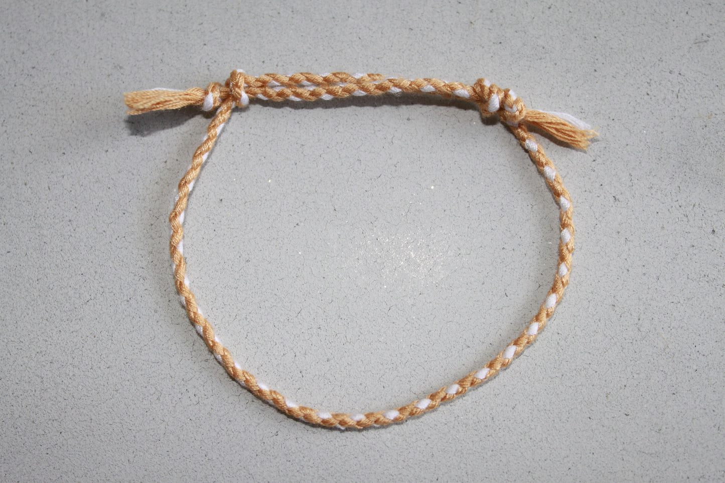 Pranayama Baumwolle Armband (Gold/Weiß)