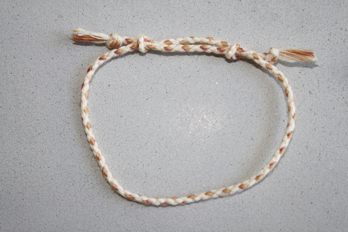 Pranayama Baumwolle Armband (Weiß/Gold)