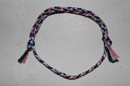 Pranayama Baumwolle Armband (Blau/Weiß/Hellblau/Rosa)