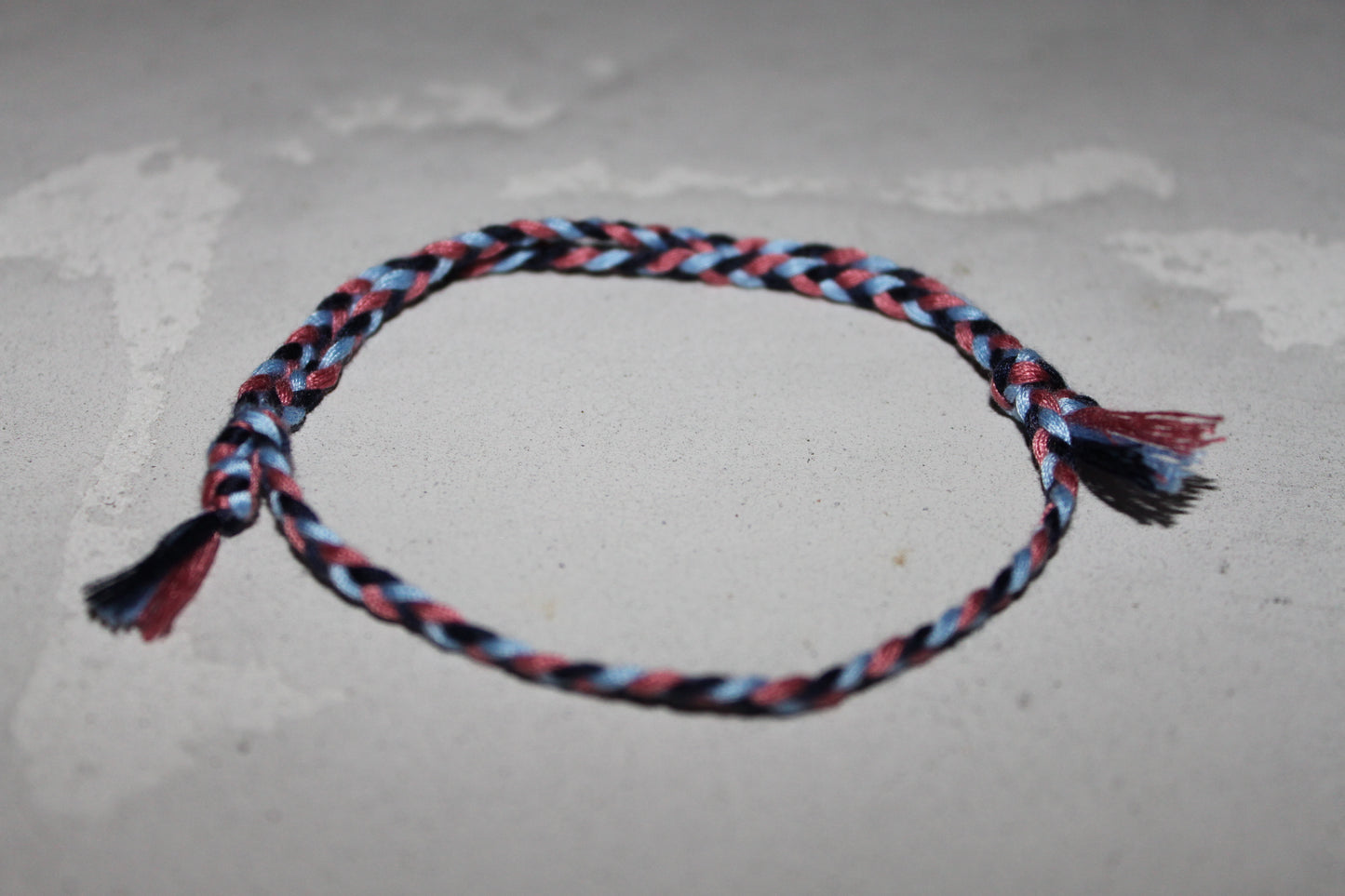 Pranayama Baumwolle Armband (Blau/Weiß/Hellblau/Rosa)